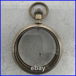 Antique 16 Size Illinois Salesman Pocket Watch Case for Pendant Wind SilverUSA