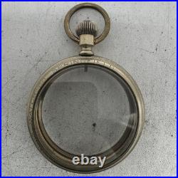 Antique 16 Size Illinois Salesman Pocket Watch Case for Pendant Wind SilverUSA