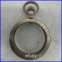 Antique 16 Size Illinois Salesman Pocket Watch Case for Pendant Wind SilverUSA
