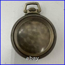 Antique 16 Size Keystone Open Face Railroad Pocket Watch Case Silveroid USA