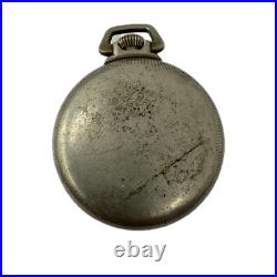 Antique 16 Size Keystone Open Face Railroad Pocket Watch Case Silveroid USA