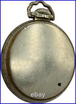 Antique 16 Size Wadsworth Bunn Special Open Face Pocket Watch Case 14k White GF