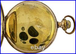 Antique 16 Size Wadsworth Pilot Hunter Pocket Watch Case Gold Filled Engraved