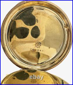 Antique 16 Size Wadsworth Pilot Hunter Pocket Watch Case Gold Filled Engraved
