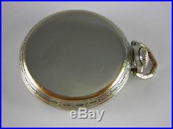 Antique 16s Bunn Special 14k white gold filled pocket watch case by Wadsworth