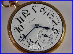 Antique 16s Elgin Veritas 21j Rail Road pocket watch 1912. Nice case! Runs great