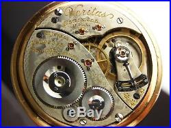 Antique 16s Elgin Veritas 21j Rail Road pocket watch 1912. Nice case! Runs great