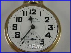 Antique 16s Hamilton 992B Rail Road pocket watch. 1947. Two tone Wadsworth case