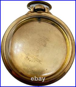 Antique 16s Keystone Hamilton Open Face Railroad Pocket Watch Case Engraved USA