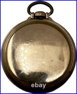 Antique 16s Keystone Hamilton Open Face Railroad Pocket Watch Case Engraved USA
