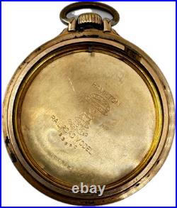 Antique 16s Keystone Hamilton Open Face Railroad Pocket Watch Case Engraved USA