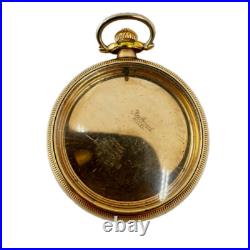 Antique 16s Wadsworth Railroad Open Face Pocket Watch Case 10k Gold Filled USA