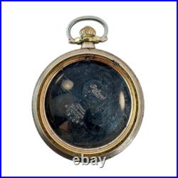 Antique 16s Wadsworth Railroad Open Face Pocket Watch Case 10k Gold Filled USA