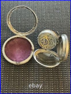 Antique 1700'S Tortoise Shell 70mm Pair Case Verge Fussee European Pocket Watch