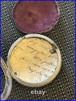 Antique 1700'S Tortoise Shell 70mm Pair Case Verge Fussee European Pocket Watch