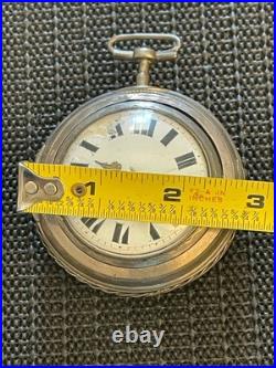 Antique 1700'S Tortoise Shell 70mm Pair Case Verge Fussee European Pocket Watch