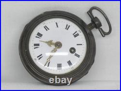 Antique 1700's Tortoise Shell 54mm Pair Case Verge Fusee European Pocket Watch