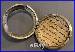 Antique 1770s Benjamin Barber London Fusse Pocket Watch & Persian Jeweled Case