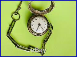 Antique 1781 William Trell Verge Fusee Pocket Watch Pair Case Run