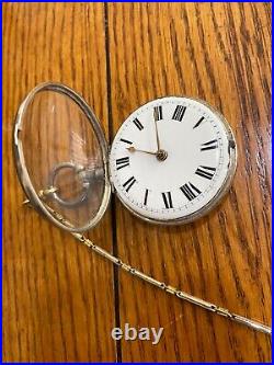 Antique 1810 Fusee Pocket Watch, Pair Case, Chain Not Included