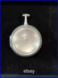 Antique 1827 London Sterling Silver Pair Pocket Watch Case William Lewis WL