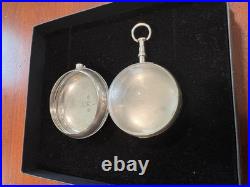 Antique 1827 London Sterling Silver Pair Pocket Watch Case William Lewis WL