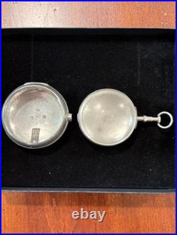 Antique 1827 London Sterling Silver Pair Pocket Watch Case William Lewis WL