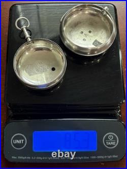 Antique 1827 London Sterling Silver Pair Pocket Watch Case William Lewis WL