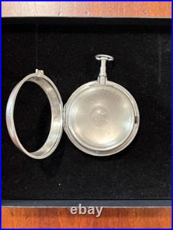 Antique 1827 London Sterling Silver Pair Pocket Watch Case William Lewis WL