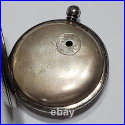 Antique 1845-1855 English London Sterling Silver. 925 Pocket Watch Case 71 Gram