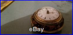 Antique 1850 Edward prior ottoman fusee watch triple case. Outer case horn