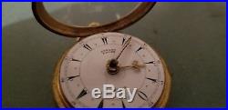 Antique 1850 Edward prior ottoman fusee watch triple case. Outer case horn