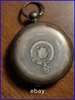 Antique 1857 London Assay Sterling Pocket Key Winding Watch Case by James Oliver