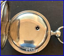 Antique 1870 Waltham PS Bartlett 1857 Pocket Watch Ticks Silver Case 18s 11j KW