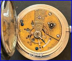Antique 1870 Waltham PS Bartlett 1857 Pocket Watch Ticks Silver Case 18s 11j KW