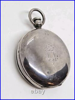 Antique 1876 ELGIN'Leader' Gents Coin Silver Full Hunter Key Wind Pocket Watch