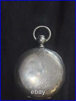 Antique 1877 WALTHAM PS Bartlett Victorian Coin Silver Full Hunter Pocket Watch