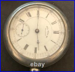 Antique 1884 Waltham Appleton Tracy 1877 Pocket Watch Runs Silverode Case 18s 7j