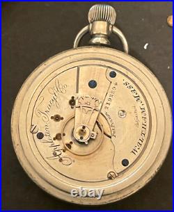 Antique 1884 Waltham Appleton Tracy 1877 Pocket Watch Runs Silverode Case 18s 7j