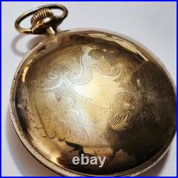 Antique 1886 Elgin Pocket Watch In Gold Filled Case