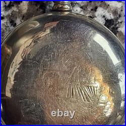 Antique 1887 Elgin 18s 15j H H Taylor Silverode Case Railroad Pocket Watch