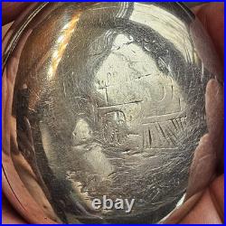 Antique 1887 Elgin 18s 15j H H Taylor Silverode Case Railroad Pocket Watch