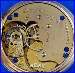Antique 1887 Elgin National Watch Co 14k Solid Gold Fancy Case Pocket Watch