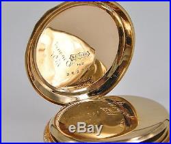 Antique 1888 American Waltham Pocket Watch with Solid 14k Yellow Gold Hunter Case