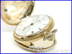 Antique 1888 Gold Filled American Waltham Hunter Case Pocket Watch Works