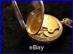 Antique 1888 WALTHAM Gold-tone Hunter Case Pocket Watch