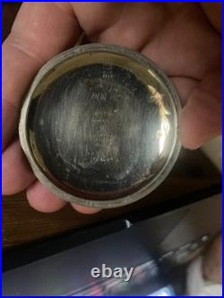 Antique 1889 Elgin 18s Pocket Watch with Keystone Silveroid Case & Chain Runs