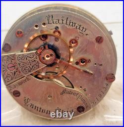 Antique 1890 Hampden Hunter Case Pocket Watch Movement 18 S! 15J! RUN GREAT