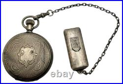 Antique 1890 Waltham J 6s Pocket Watch Factory Coin Silver Hunter Case