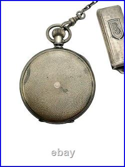 Antique 1890 Waltham J 6s Pocket Watch Factory Coin Silver Hunter Case